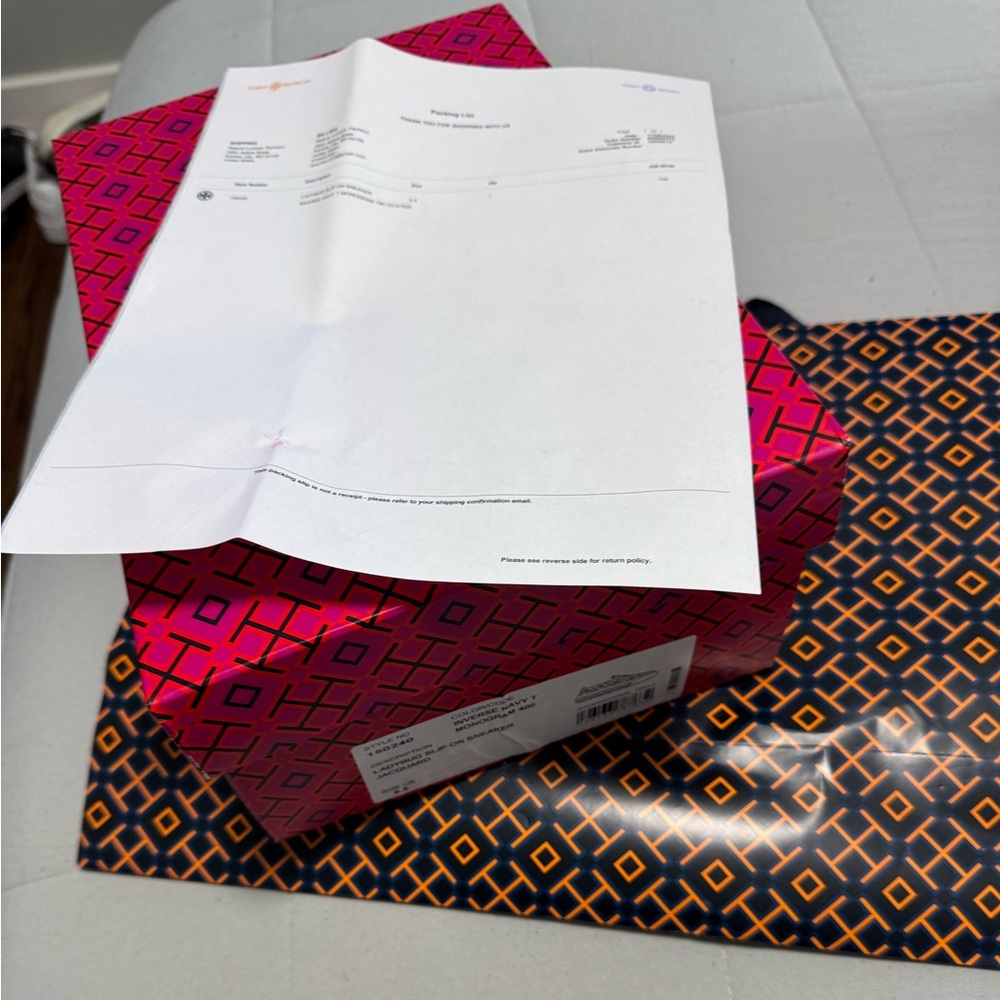 Pink and Orange Patterned Box